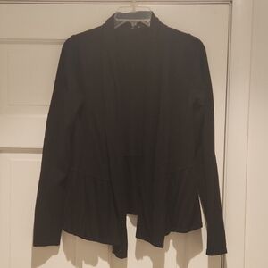 Premise Studio Black Draped Open Cardigan
